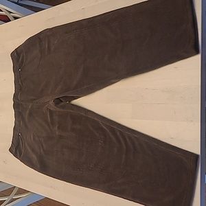 NWT Quaker Factory Vintage Inspo Brown Courduroy Pull-on Pants with Back Pockets